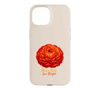 Bloom Bold Live Bright Red Carnation Flower Case for iPhone 15