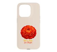 Bloom Bold Live Bright Red Carnation Flower Case for iPhone 15 Pro