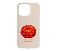 Bloom Bold Live Bright Red Carnation Flower Case for iPhone 15 Pro Max