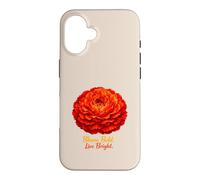 Bloom Bold Live Bright Red Carnation Flower Case for iPhone 16