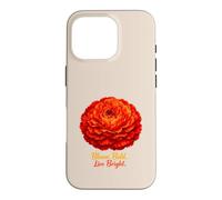 Bloom Bold Live Bright Red Carnation Flower Case for iPhone 16 Pro