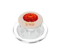 Bloom Bold Live Bright Red Carnation Flower PopSockets PopGrip for MagSafe