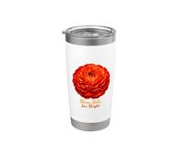 Bloom Bold Live Bright Red Carnation Flower Stainless Steel Insulated Tumbler