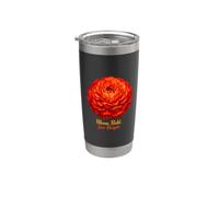 Bloom Bold Live Bright Red Carnation Flower Stainless Steel Insulated Tumbler