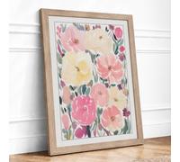 Bloom Botanical Framed Wall Art Print A3 (42×29.7cm) Oak, Wall Decor for