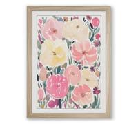 Bloom Botanical Framed Wall Art Print A3 (42×29.7cm) Oak, Wall Decor for Living Room, Bedroom, Office & Home, Ready to Hang, Art Gift