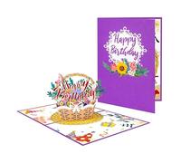 Bloom & Cheer 3D Birthday Basket Pop Up Card
