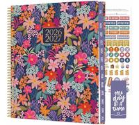 bloom daily planners 2026-2027 (8.5" x 11") Academic Year Day Planner (July 2026 - July 2027) - Weekly & Monthly Dated Agenda Organizer with Stickers & Tabs - Floral Fiesta
