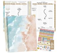 bloom daily planners 2026 Hardcover Calendar Year Goal & Vision Planner (January to December) - Monthly & Weekly Agenda Organizer - 7.5" x 9" - Ocean Oasis