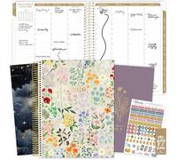 bloom daily planners 2026 Planner (January to December) - 8.5” x 11” Timed Vertical Weekly Planner - Hourly Appointment Organizer with Time Slots - Interchangeable Cover