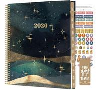 bloom daily planners 2026 Planner (January to December) - 8.5” x 11” Weekly & Monthly Dated Agenda Organizer Book with Stickers & Tabs - Flexible Soft Cover - Celestial Skies