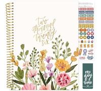 bloom daily planners 2026 Planner (January to December) - 8.5” x 11” Weekly & Monthly Dated Agenda Organizer Book with Stickers & Tabs - Flexible Soft Cover - Beige Bouquet