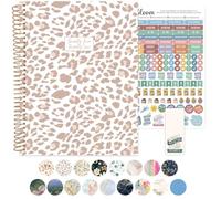 bloom daily planners 8.5" x 11" Academic Planner 2025-2026 (July 2025 - July 2026) - Weekly & Monthly Dated Agenda Organizer with Stickers & Tabs - Tan Leopard