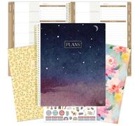 bloom daily planners All in One Ultimate Monthly & Weekly Undated Calendar Planner V2, Notebook, Sketch Book, Grid Pages, Coloring Book and More! 9" x 11" - Interchangeable Cover