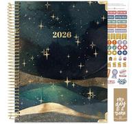 bloom daily planners HARDCOVER 2026 Planner (January to December) - 8.5” x 11” Weekly & Monthly Dated Agenda Organizer Book with Stickers & Tabs - Celestial Skies