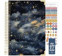 bloom daily planners HARDCOVER 2026 Planner (January to December) - A5 Task Goal Organizer - Monthly & Weekly Inspirational Agenda Book - 5.5" x 8.25" - Midnight Sky