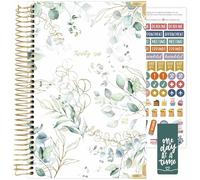 bloom daily planners HARDCOVER 2026 Planner (January to December) - A5 Task Goal Organizer - Monthly & Weekly Inspirational Agenda Book - 5.5" x 8.25" - Eucalyptus, White