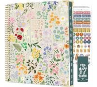 bloom daily planners HARDCOVER Planner 2026-2027 (8.5" x 11") Academic Year (July 2026 - July 2027) - Task Goal Planner for Women - Monthly & Weekly Inspirational Agenda Book - Garden Party, Beige