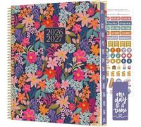 bloom daily planners HARDCOVER Planner 2026-2027 (8.5" x 11") Academic Year (July 2026 - July 2027) - Task Goal Planner for Women - Monthly & Weekly Inspirational Agenda Book - Floral Fiesta
