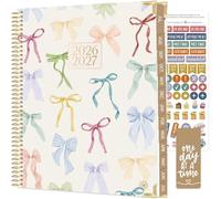 bloom daily planners HARDCOVER Planner 2026-2027 (8.5" x 11") Academic Year (July 2026 - July 2027) - Task Goal Planner for Women - Monthly & Weekly Inspirational Agenda Book - Bows