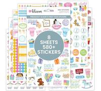 Bloom Daily Planners: New Pregnancy & Baby's First Year PlannerSticker Pack - 8 Sheets / 580+ Maternity/Newborn Themed Stickers for Decorating, Planning, Scrapbooking