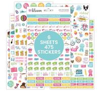 bloom daily planners Productivity Stickers - Variety Sticker Pack - Six Sticker Sheets Per Pack!