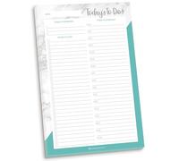 bloom daily planners Undated Daily Timed to-Do List Pad - Tear Off Planning Sheets - 6" x 9" - Color Blocking Marble