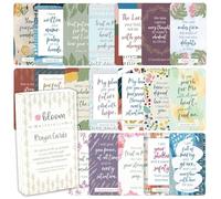 bloom daily planners Writefully His Prayer Card Deck (Pack of 30) - Inspirational Christian Bible Verses for Women - Scripture Encouragement Mini Quote Cards - Assorted Designs - 2” x 3.5”
