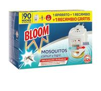 Bloom Electric Insecticide Liquid Double Efficiency (1 Device + 2 Refills), Electric Insecticide for Common Mosquitoes and Tiger, Concentrated Formula Unscented