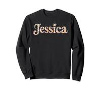 Bloom First Name JESSICA Cottagecore Girl Birthday Party Sweatshirt