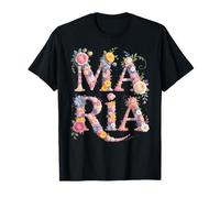Bloom First Name Maria Cottagecore Girl Personalized T-Shirt