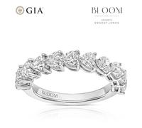 BLOOM Florence Platinum 1.65ct Lab Grown Diamond Heart Cut Eternity Band