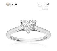 BLOOM Florence Platinum 1ct Lab Grown Diamond Heart Solitaire Ring