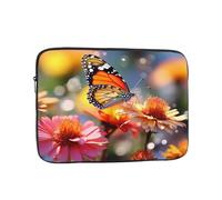 Bloom Flower and Butterfly Laptop Case Sleeve 13 inch Laptop Bag Shockproof Computer Carrying Cover Protective Notebook Case