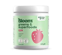 Bloom Super Greens Powder Berry (30 Servings) with Probiotics, Digestive Enzymes, Spirulina & Chlorella, Sugar-Free