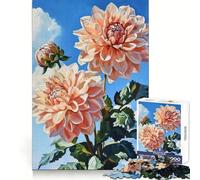 Bloom in Dahlia 1000 Pieces Jigsaws Adults Puzzles Mind Power Mind Calming Fun Uniform Edges (38X26CM)