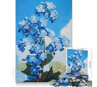 Bloom in Forget-Me-Nots Adult Jigsaw1000 Pieces Memory Power Peaceful Recreation Seamless Fit Perfect Present (50X75CM)
