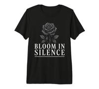 Bloom in Silence - Vintage Rose Inspirational Floral Premium T-Shirt