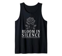 Bloom in Silence - Vintage Rose Inspirational Floral Tank Top