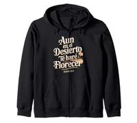 Bloom in the Desert - Isaiah 35:1 Spanish Bible Verse Zip Hoodie