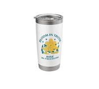 Bloom in Truth Rise in Freedom (Spiritual Statement) Stainless Steel Insulated Tumbler