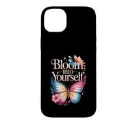 Bloom Into Yourself Butterfly Floral Quote Case for iPhone 14 Plus