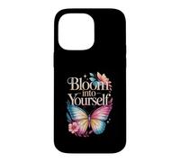 Bloom Into Yourself Butterfly Floral Quote Case for iPhone 14 Pro Max