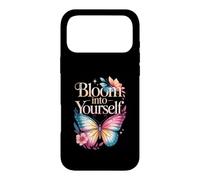 Bloom Into Yourself Butterfly Floral Quote Case for iPhone 17 Pro Max
