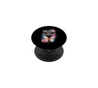 Bloom Into Yourself Butterfly Floral Quote PopSockets Adhesive PopGrip