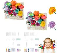 Bloom Joy Magic Petal Flower Kit, BloomJoy Magic Petal Flower Art Kit, DIY Paper Flowers Science Kits, Creative Science Art Toy, Make Your Own Bouquet, Creative Gift for Girls & Parents (2 Set)