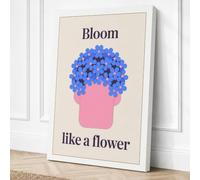 Bloom Like a Flower Canvas Wall Art Print 18x12 Inch (46 x 30 cm)