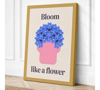 Bloom Like a Flower Canvas Wall Art Print 18x12 Inch (46 x 30 cm)