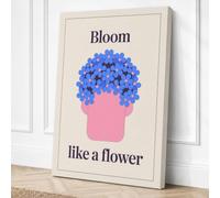 Bloom Like a Flower Canvas Wall Art Print 18x12 Inch (46 x 30 cm)