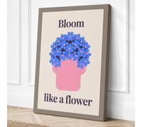 Bloom Like a Flower Canvas Wall Art Print 24x16 Inch (61 x 41 cm)